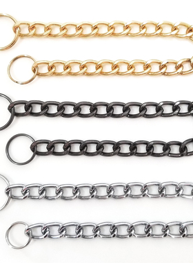 O款24节铁链金银黑色钥匙壳扣圈长条锁扣防丢脱盗连接小配件挂件