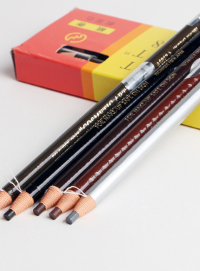 影楼化妆师专用正品妮莱1818拉线眉笔硬芯不脱色防水防汗黑灰色