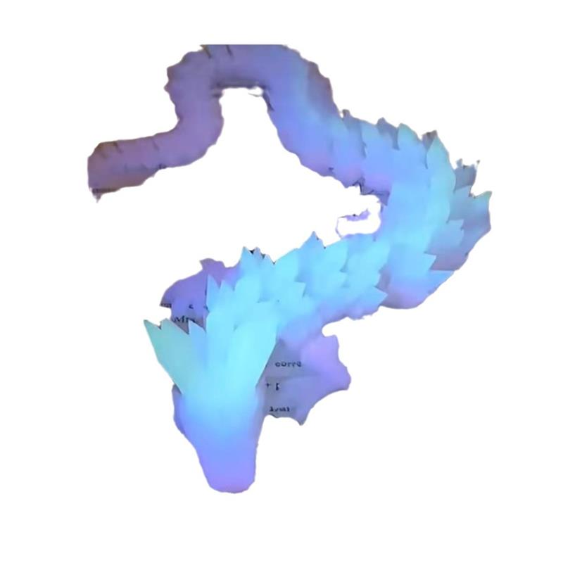 。3D打印夜光水晶龙中国龙龙蛋创意手办玩具全关节可动夜光摆件