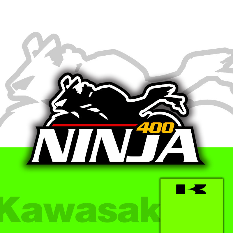 适用于川崎摩托车雕刻卡通划痕个性车型贴车友会车贴定制反光贴