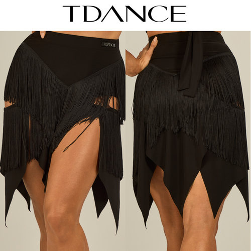 TDANCE镂空飘片流苏半裙
