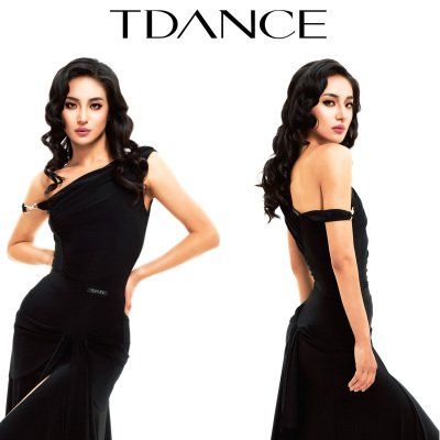 TDANCE抓褶金属扣环连体上衣