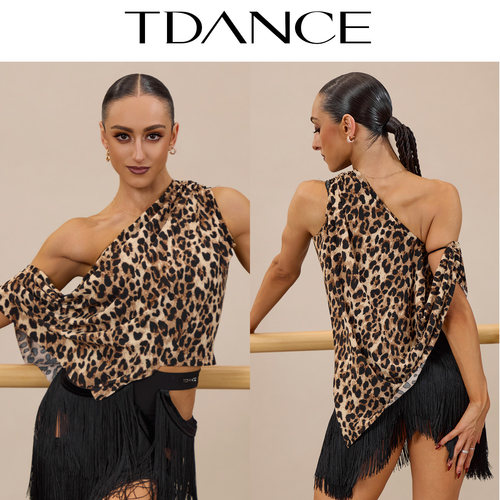 TDANCE拉丁单肩外飘上衣