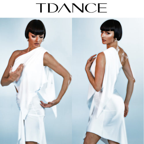 TDANCE拉丁单肩飘片上衣