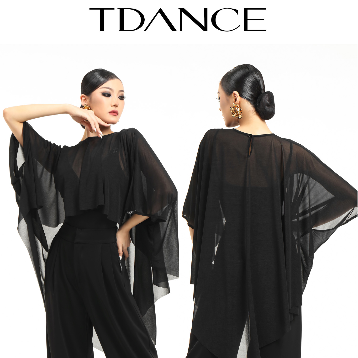 TDANCE摩登前短后长罩衫