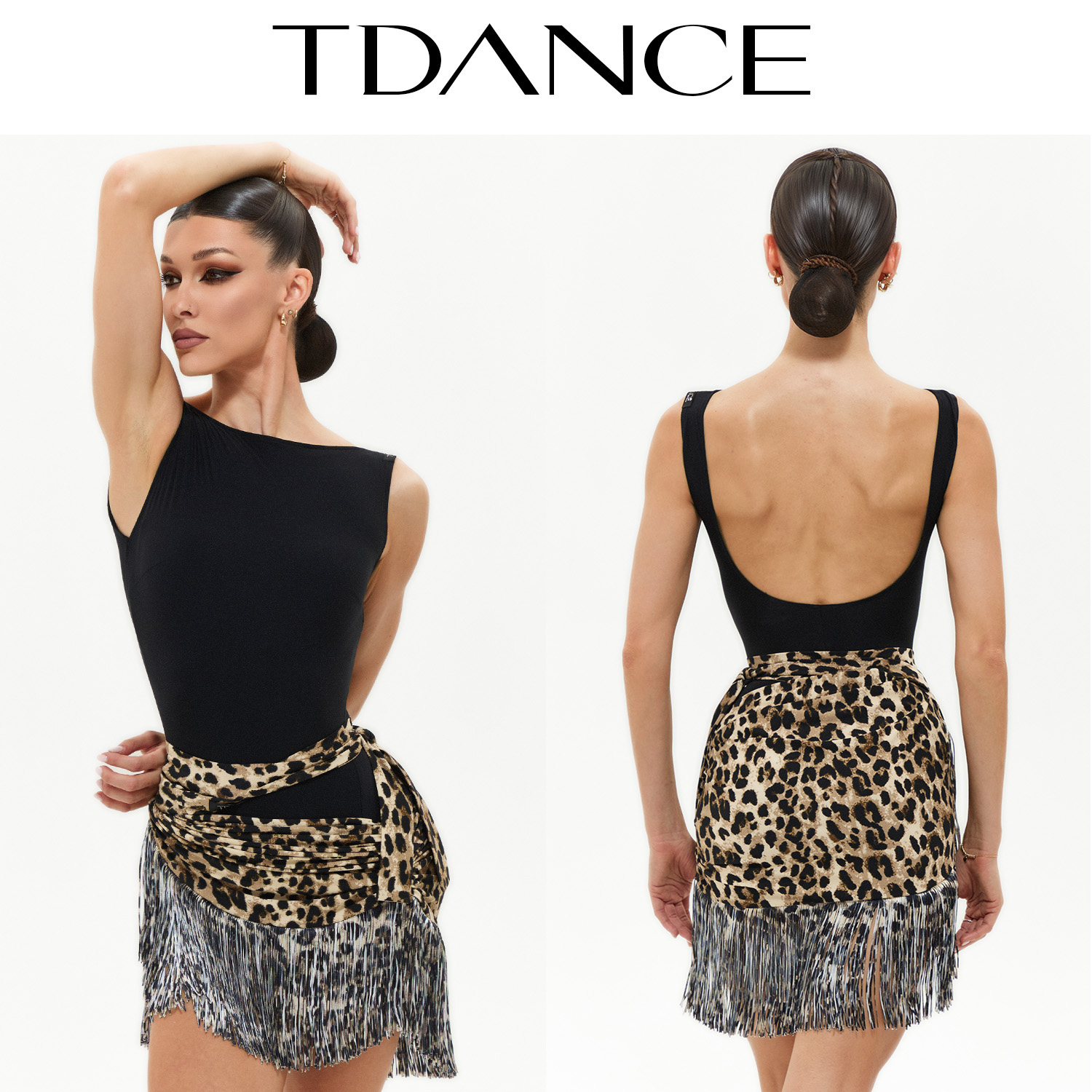 TDANCE系带镂空流苏半裙
