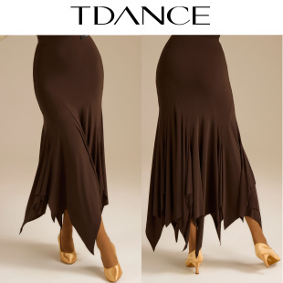 TDANCE摩登练习服【飞片大摆半裙】初学者专业高级双人舞女JM-333