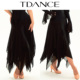 大摆初学者专业交谊舞女JM TDANCE摩登练习服 纱质飘片半裙 131
