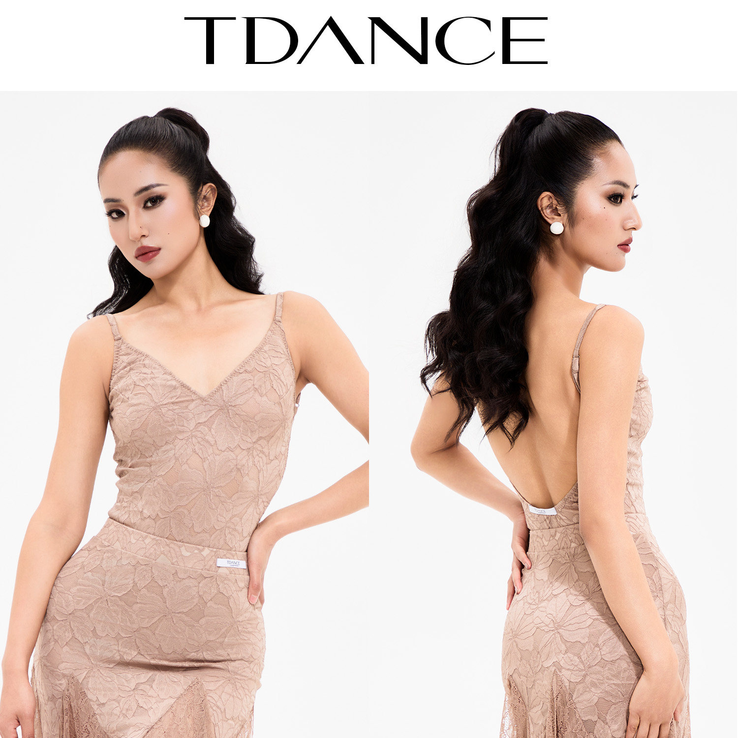 TDANCE蕾丝基础吊带连体上衣