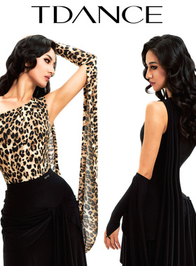 TDANCE摩登练习服【单肩超大摆连体上衣】高级成人上课表演JM-117