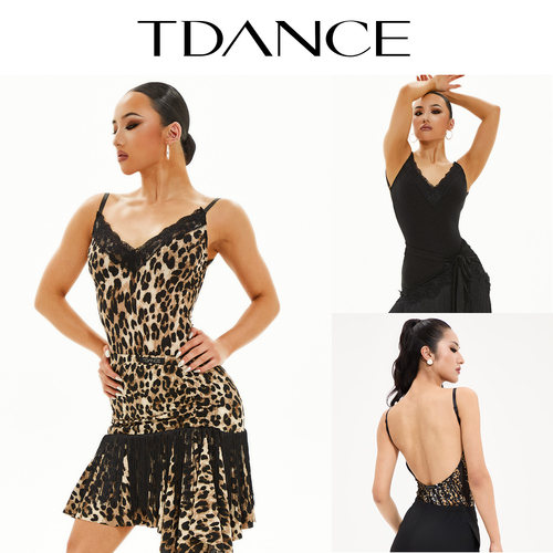 TDANCEV领花边吊带连体上衣