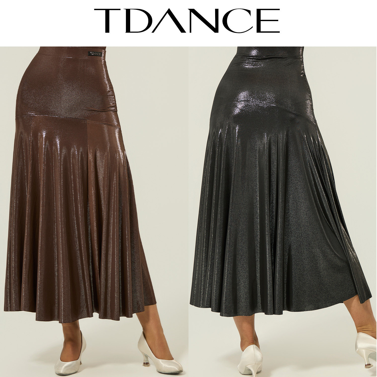 TDANCE国标【百搭摩登半裙】大摆半身裙练习服班服基础成人JM-279