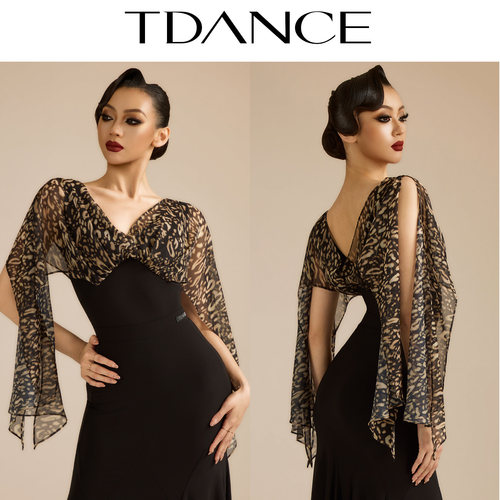 TDANCE前后V领披肩连体上衣