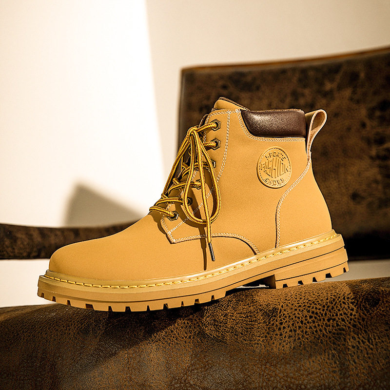 2025新款特大码男鞋45加宽大脚大黄靴46加大马丁靴47英伦风皮靴48,流行男鞋,马丁靴,淘宝优惠券,粉丝福利购,淘宝优惠卷