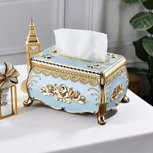 现代欧式家用简欧小号抽纸盒,复古奢华多功能抽纸盒客厅上档次。