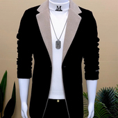 韩版 外套男秋冬时尚 潮流拼色男士 新款 中长款 呢大衣气质网红风衣