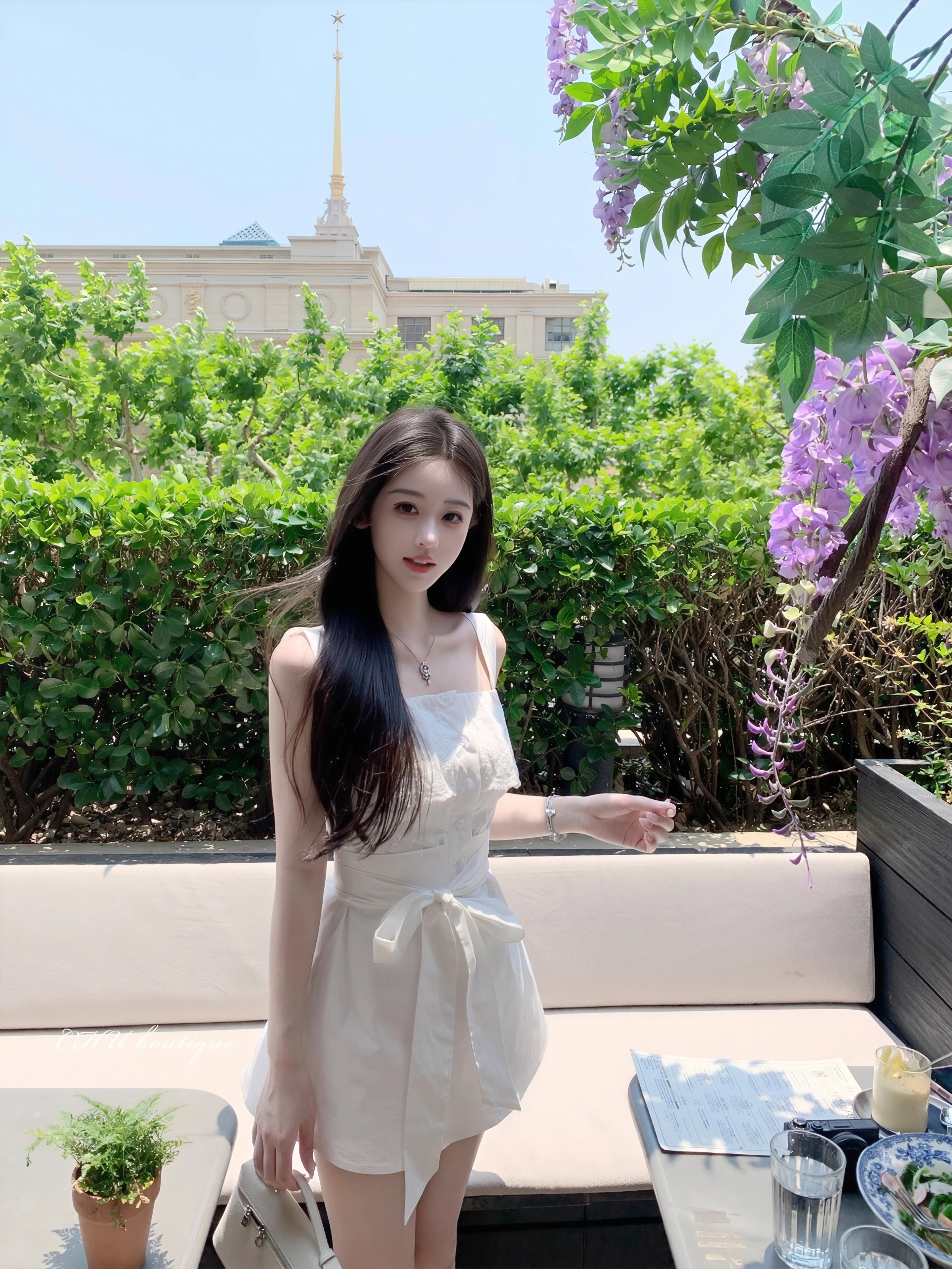 黛茗颜甜梦重工提花吊带抹胸连衣裙少女清纯感甜美生日礼服蓬蓬裙