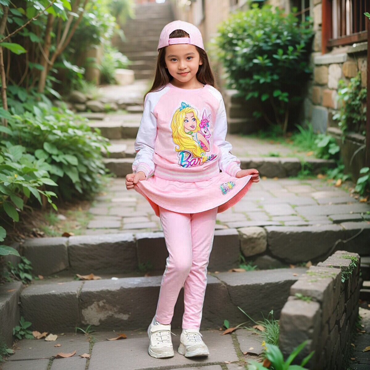 女童套装2026装新款时髦洋气女孩休闲儿童卫衣春秋运动两件套棉