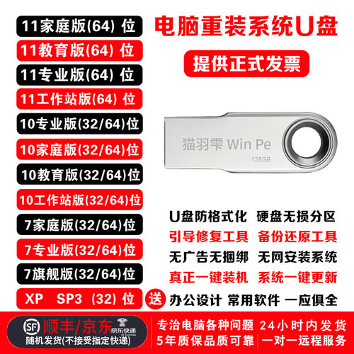 顺丰包邮PE一键装机U盘