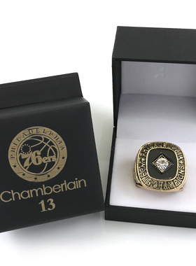 76人威尔特张伯伦总冠军戒指篮球迷收藏纪念节日生日礼物定制