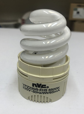 NVC雷士9W螺旋节能灯YPZ220/9-EHS风云二代筒灯NDL3125A专用光源