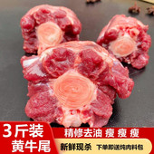 牛尾巴新鲜整根 农家散养黄牛尾 牛尾骨 新鲜牛尾 新鲜牛肉 1500g