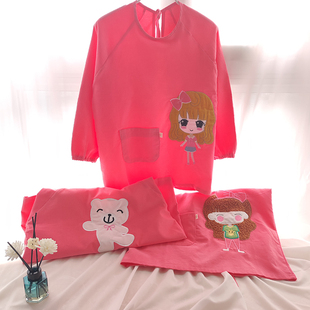 冬季罩衣女童男儿童灯芯绒中长款反穿衣大童纯棉护衣防脏围兜围裙