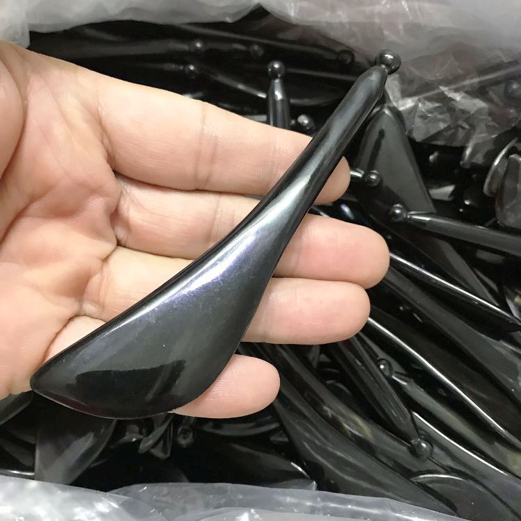 黑牛角拨筋棒脸部面部刮痧拔筋棒