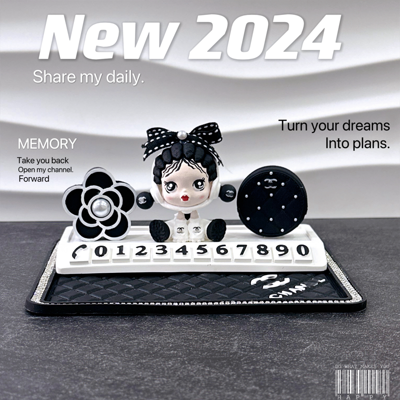 2024新款停车牌高级感车载香薰车内饰品摆件女士车高档大气娃娃SP,汽车用品/电子/清洗/改装,停车号码牌,淘宝优惠券,粉丝福利购,淘宝优惠卷