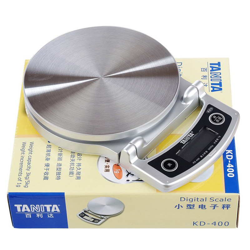 日本百利达高精度称厨房秤电子秤去皮称家用小型食物秤KD-400\5kg