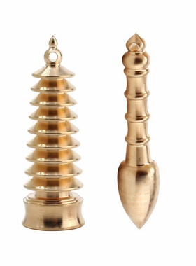 黄铜文昌笔钥匙扣挂坠，创意小铜