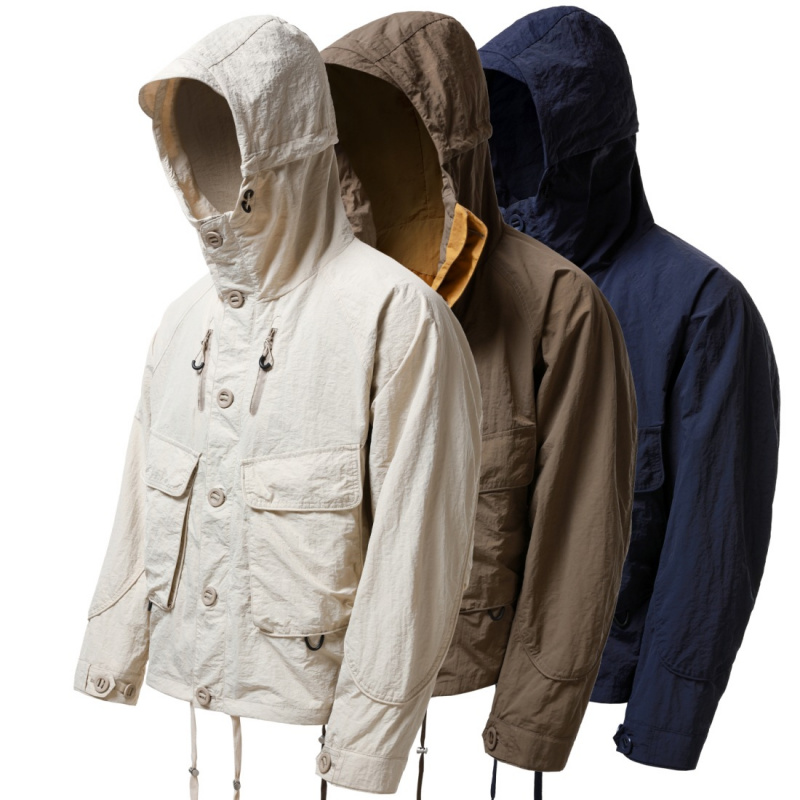 25新款男女装三防流行夹克风连帽外套工装冲锋衣防水户外YJ207