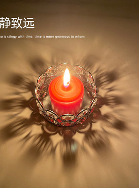 水晶铁艺欧式家居球烛台