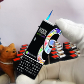 烟厂草KOOL原装 北海道蓝莓薄荷彩印双爆珠3D广告雪茄防风打火机