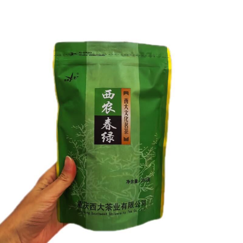 重庆西农春绿茶叶炒青250g袋装图片
