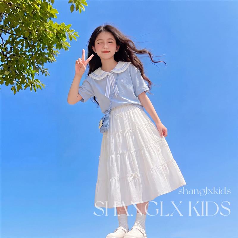 女童时尚套装洋派时髦裙子洋装2026新款夏天高级感公主风夏季薄