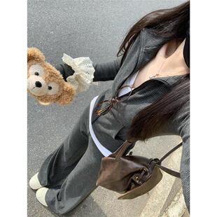 新品早春季漂亮运动套装2026新款休闲卫衣外套女款淡人高知穿搭一