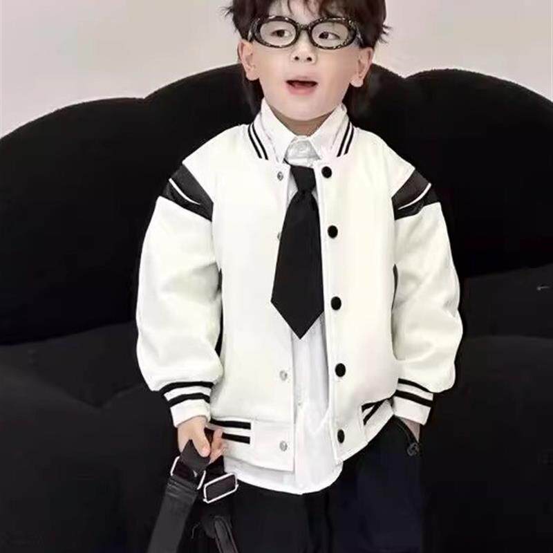 新品男童棒球服外套秋季2025新款开衫痞帅儿童韩系夹克衫小童潮酷