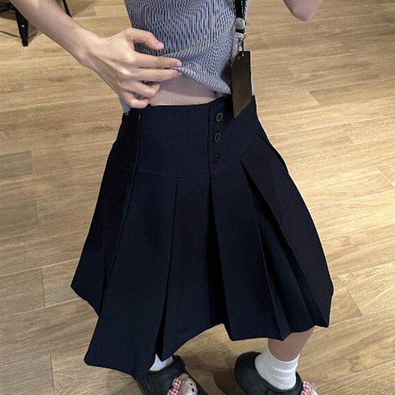 新品小个子百褶裙女大码胖mm显瘦2025新款a字半身裙梨型身材遮胯