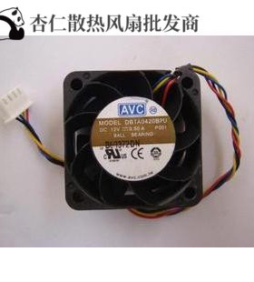 AVC 4020 12V 0.50A 4cm厘米 4线温控服务器散热风扇 DBTA0420B2U