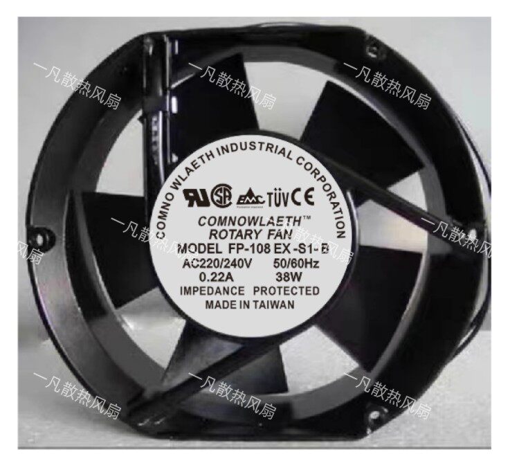 台湾三协FP-108EX-S1-S/B 17251 110V/220V/380V 38W机柜散热风扇