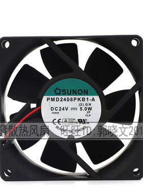 原装 SUNON PMD2408PKB1-A 24V 5.0W 8CM 8020 2线变频器散热风扇