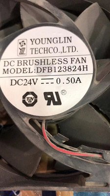 全新YOUNG LIN/永林 12038 DFB123824H 24V 0.50A 变频器风扇12CM