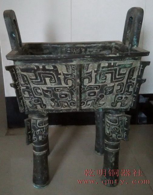 手工精品青铜德方鼎公司客厅摆件仿古青铜器方鼎仿古艺术品收藏品