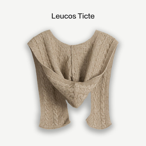 保暖连帽披肩外搭针织斗篷