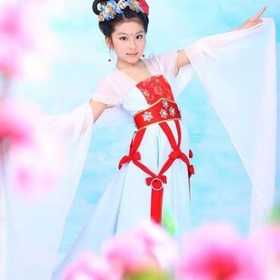 儿童汉服古典舞演出舞蹈服装86版西游记邱佩宁嫦娥仙子飞天古装