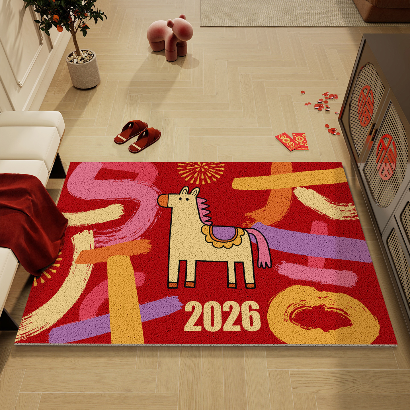 入户门地垫进门门口门垫新年地毯