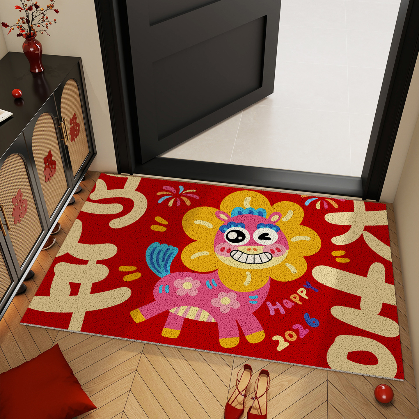 入户门地垫2026新款喜庆马年大吉