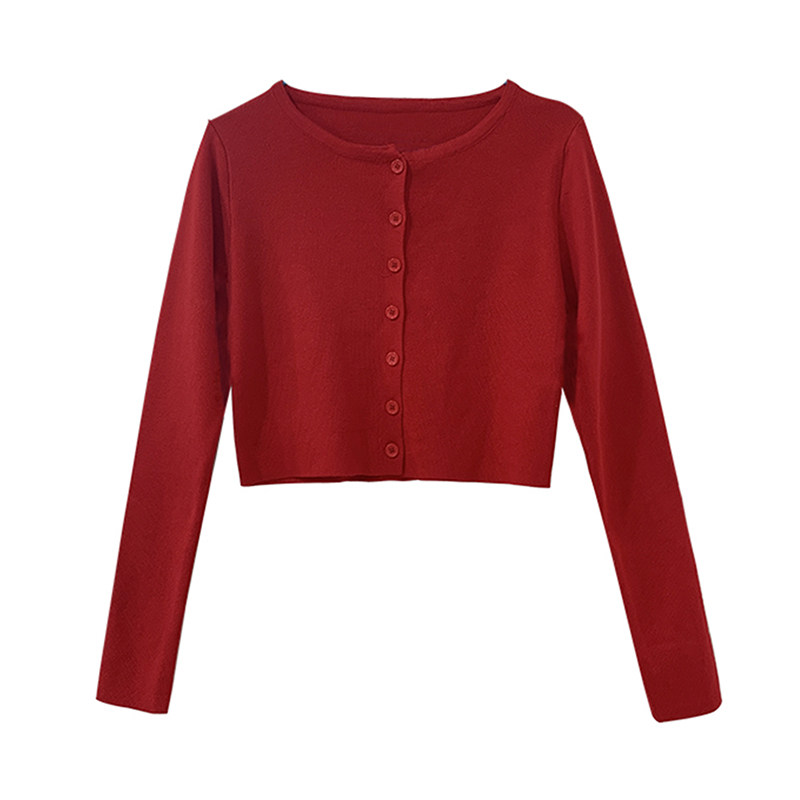 스웨터 위에 카디건이 달린 여성용 얇은 얼음 실크 스웨터 여성용 짧은 상의