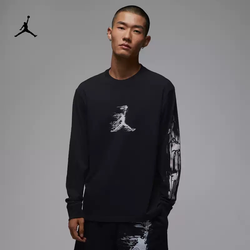 耐克乔丹男子篮球速干长袖T恤冬季新款纯棉JORDAN DRI-FIT HQ9039
